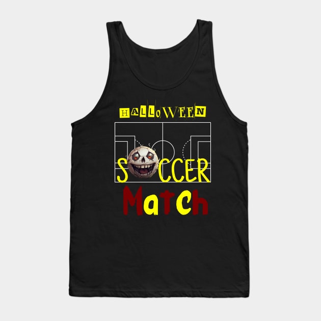 Halloween Soccer Match Tank Top by FehuMarcinArt